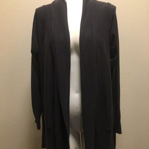 Repeat silk/cotton/rayon long open cardi